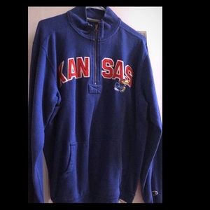 KU quarter zip sweatshirt